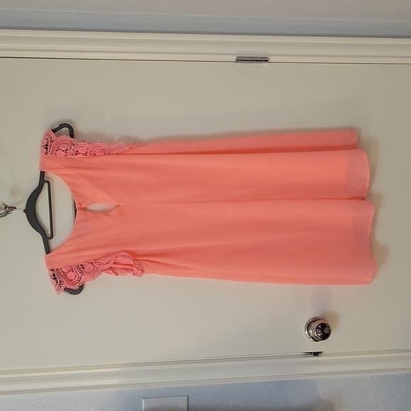 CITY TRIANGLES Fairycore Chiffon Crochet Babydoll Jumper Mod Micro Dress - Picture 5 of 8